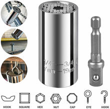 Load image into Gallery viewer, Universal Socket Wrench Alligator Magical Grip Multi Shapes Tool Drill Adapter