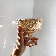 Load image into Gallery viewer, Ins Style Retro Amber Embossed Crystal Glass