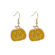 Load image into Gallery viewer, Halloween Earrings Cute Pumpkin Spooky Oil Drip Alloy Earrings Jewelry