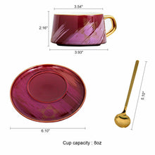 Load image into Gallery viewer, USA Espresso Range Mighty Coffee Cup 350ml, 11.8oz 1-PACK Coffee Cup And Saucer