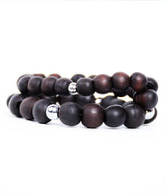 Load image into Gallery viewer, 2-In-1 Matte Black 925 Silver Bracelet