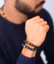 Load image into Gallery viewer, 2-In-1 Matte Black 925 Silver Bracelet