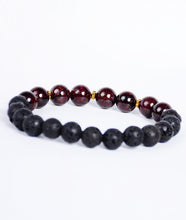 Load image into Gallery viewer, 2-Faced Lavastone + Lazuli Bracelet