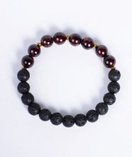 Load image into Gallery viewer, 2-Faced Lavastone + Lazuli Bracelet