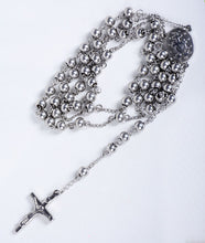 Load image into Gallery viewer, Silver Rosary Necklace
