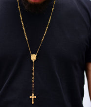 Load image into Gallery viewer, Gold Rosary Necklace