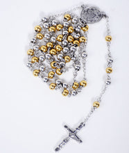 Load image into Gallery viewer, Silver/Gold Rosary Necklace