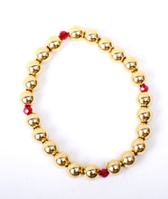 Load image into Gallery viewer, Sterling Gold + Red Ruby