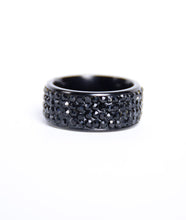 Load image into Gallery viewer, Stoned Black Titanium Rings