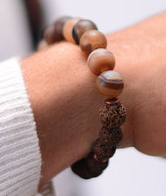 Load image into Gallery viewer, 2-Faced Brown Lava Bracelet