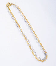 Load image into Gallery viewer, Siamise Linked White/Yellow Gold Bracelet