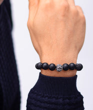 Load image into Gallery viewer, King Charm Lava / Onyx Bracelet