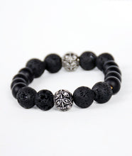 Load image into Gallery viewer, King Charm Lava / Onyx Bracelet
