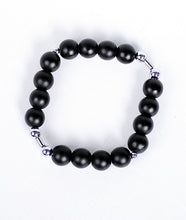 Load image into Gallery viewer, Onyx Matte 925 Silver Blend Bracelet