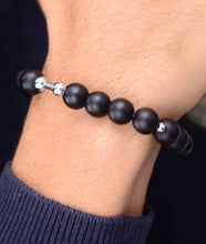 Load image into Gallery viewer, Onyx Matte 925 Silver Blend Bracelet