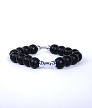 Load image into Gallery viewer, Onyx Matte 925 Silver Blend Bracelet