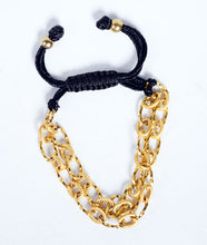 Load image into Gallery viewer, Chain Cuff Rope Tassle Gold Bracelet