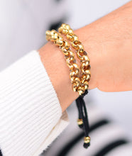 Load image into Gallery viewer, Chain Cuff Rope Tassle Gold Bracelet