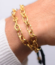 Load image into Gallery viewer, Chain Cuff Rope Tassle Gold Bracelet