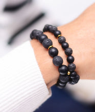 Load image into Gallery viewer, 2-In-1 Lava/Onyx Blend Bracelet