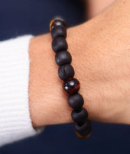 Load image into Gallery viewer, Stoned Matte Tiger Touch Bracelet