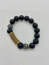 Load image into Gallery viewer, Titanium Rod Gold Bracelet